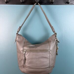 THE SAK Sequoia Leather Hobo | Gray | Signature Charm | Older Version